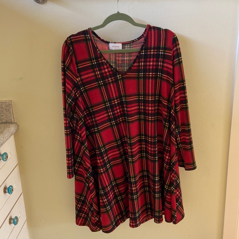 plaid christmas dress